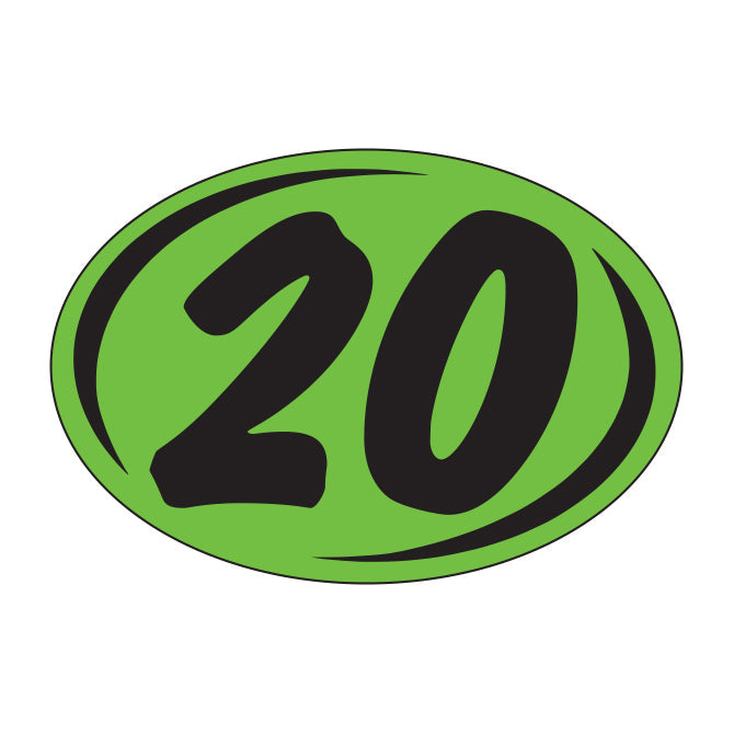 Small Oval Years - Window Sticker