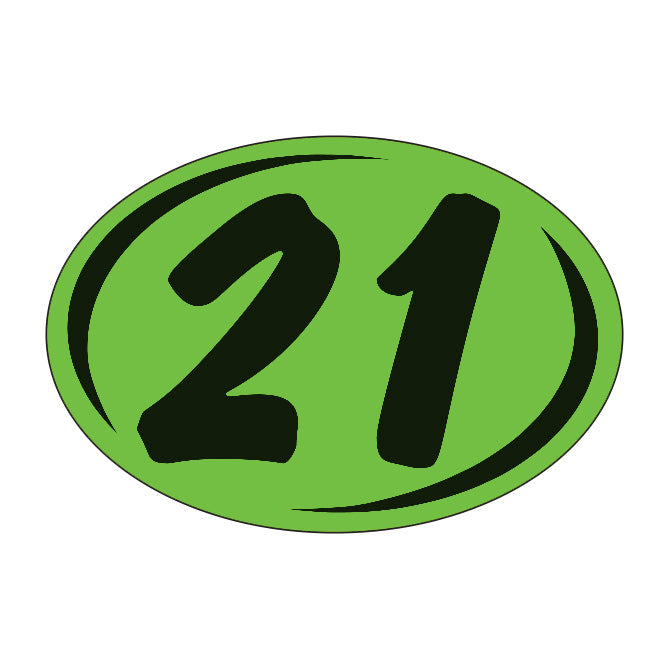 Small Oval Years - Window Sticker
