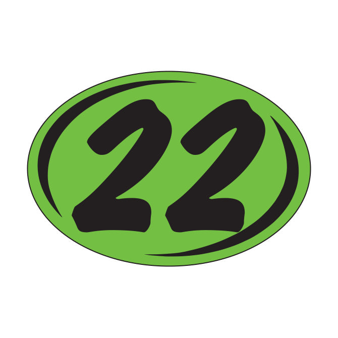 Small Oval Years - Window Sticker