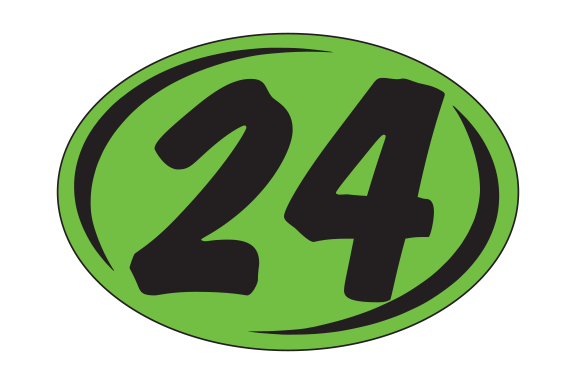 Small Oval Years - Window Sticker