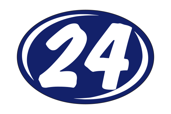 Small Oval Years - Window Sticker