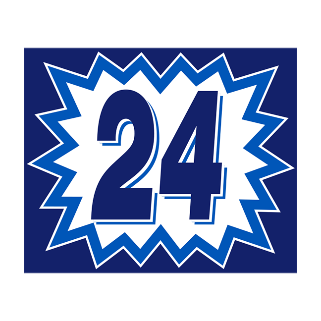 Blast Year Window Sticker