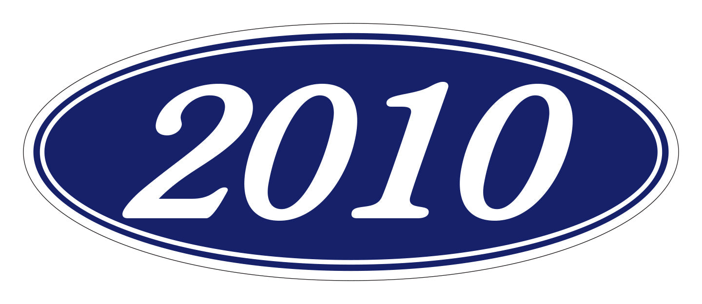 Oval Year Window Sticker