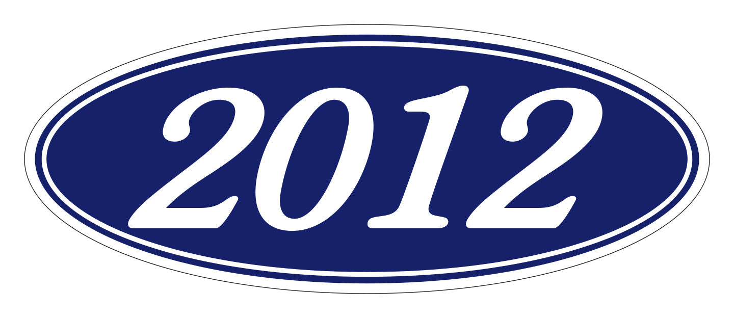 Oval Year Window Sticker