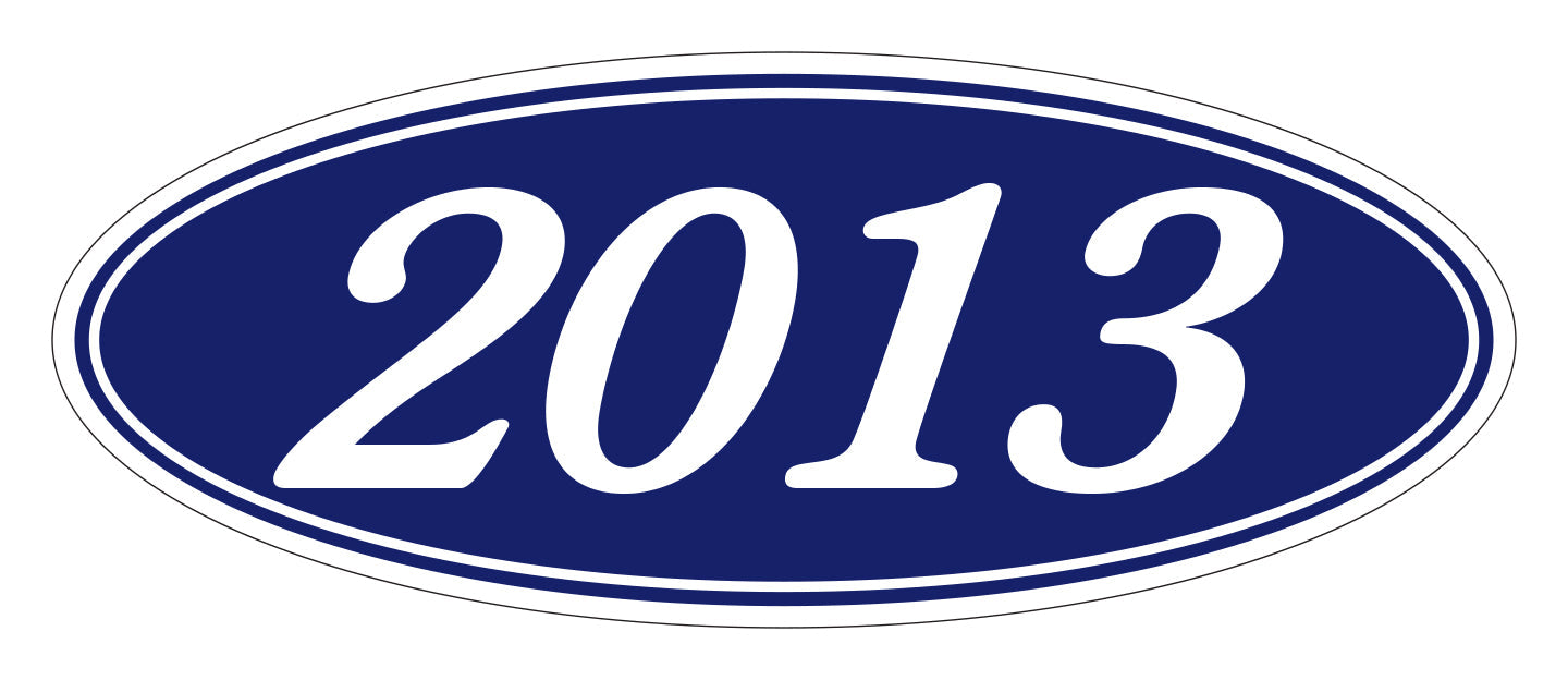 Oval Year Window Sticker