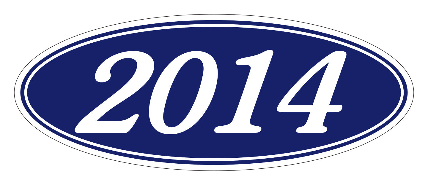 Oval Year Window Sticker