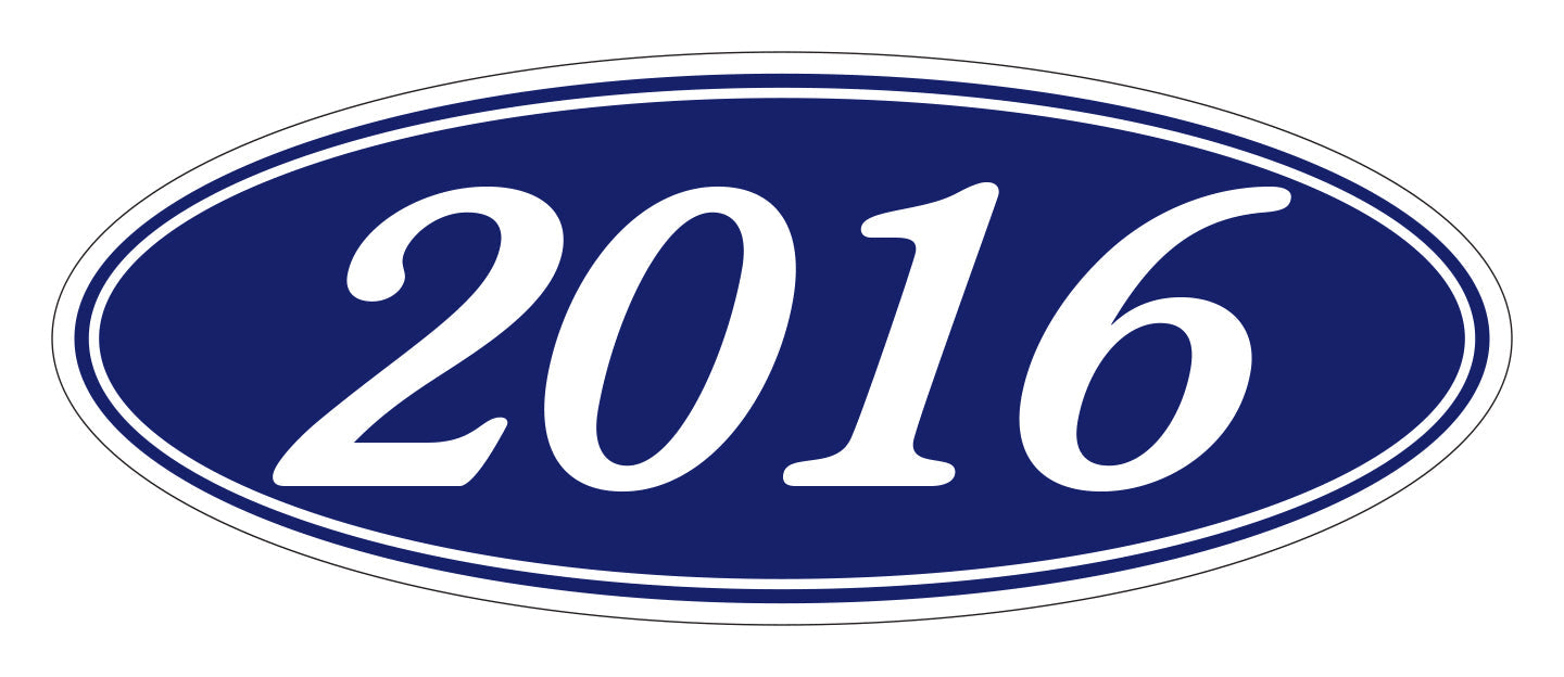 Oval Year Window Sticker