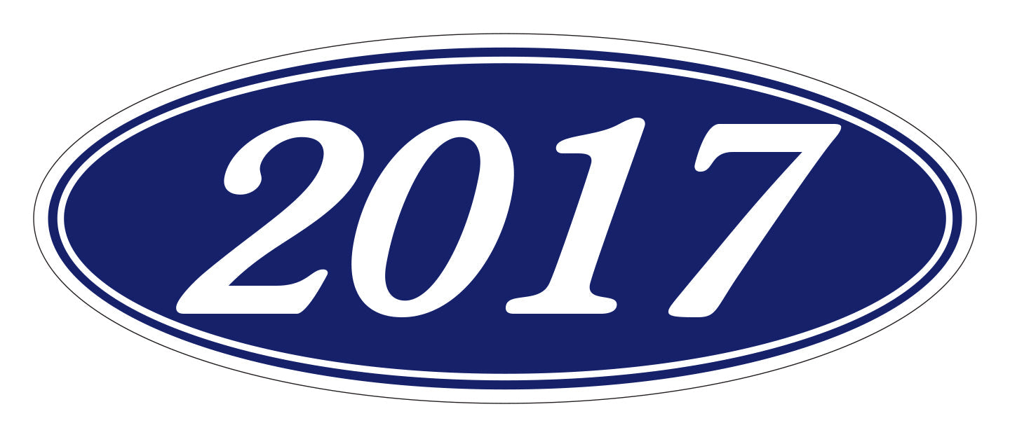 Oval Year Window Sticker