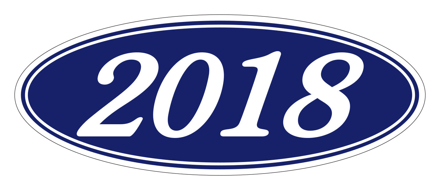 Oval Year Window Sticker