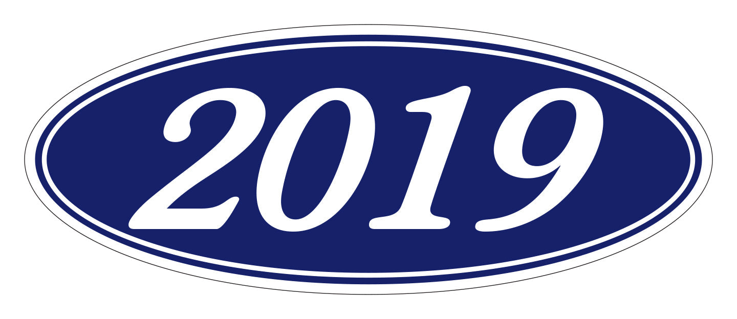Oval Year Window Sticker