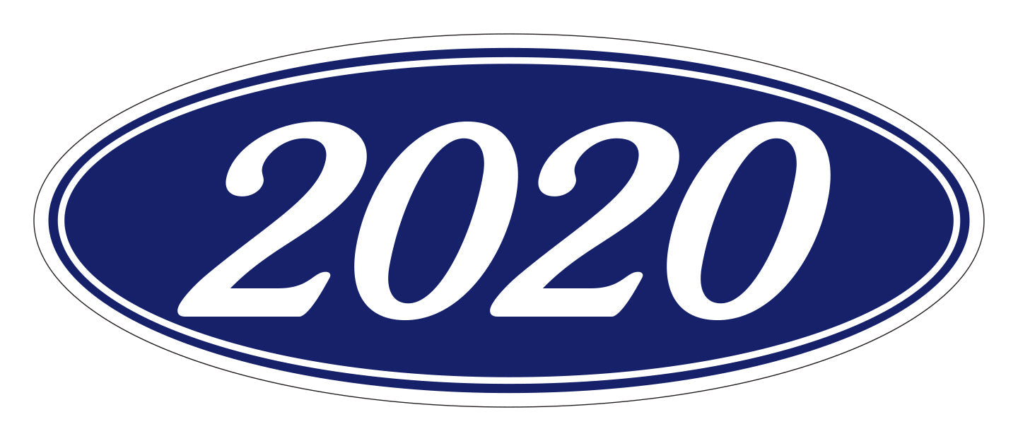 Oval Year Window Sticker
