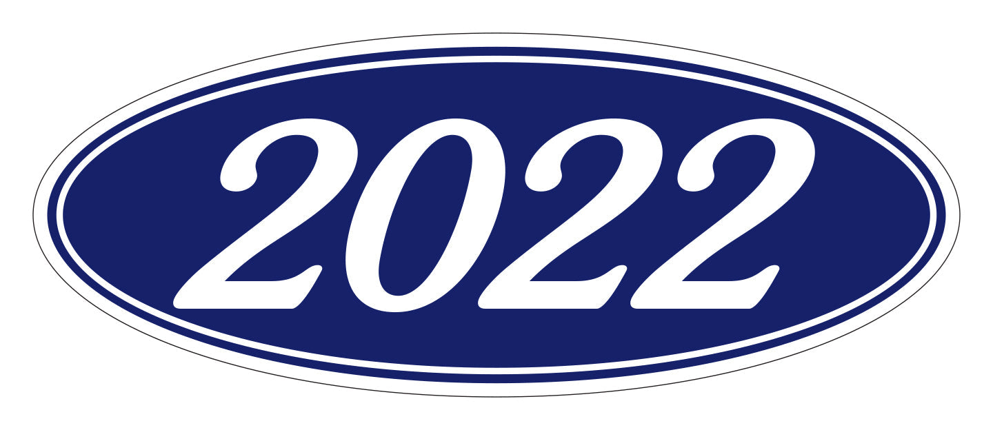 Oval Year Window Sticker