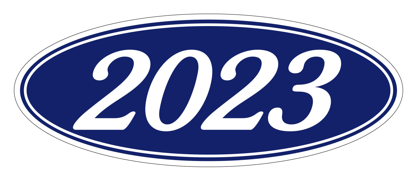 Oval Year Window Sticker