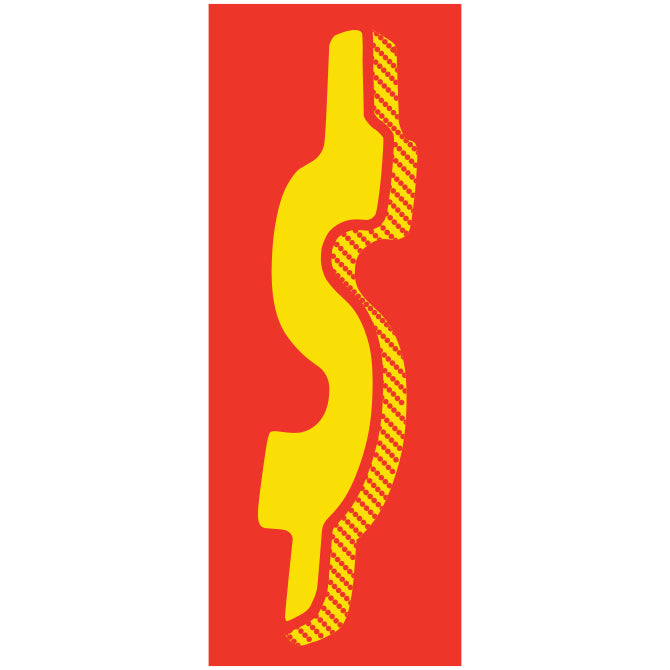 Yellow & Red Number Stickers - 11-1/2"