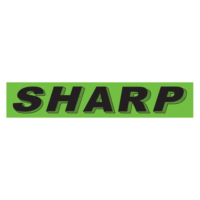 Green & Black Slogan Stickers