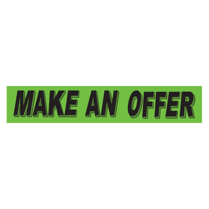 Green & Black Slogan Stickers