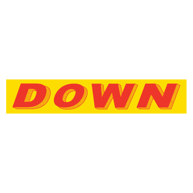 Yellow & Red Slogan Stickers