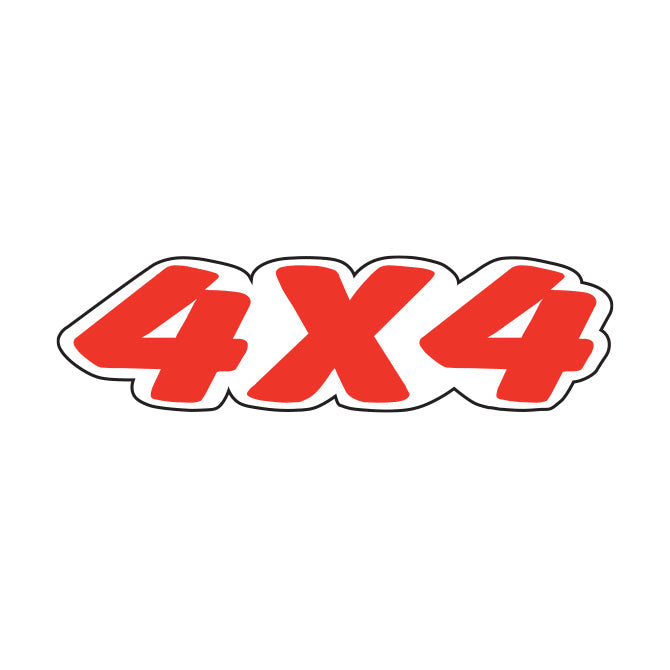 Red & White Die Cut Slogan Stickers