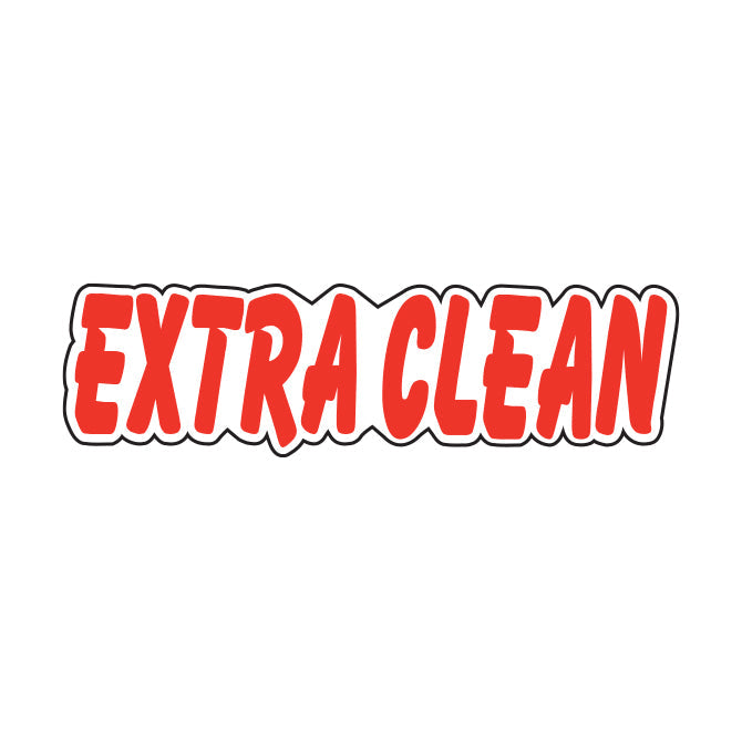 Red & White Die Cut Slogan Stickers