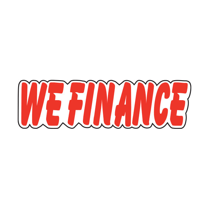 Red & White Die Cut Slogan Stickers
