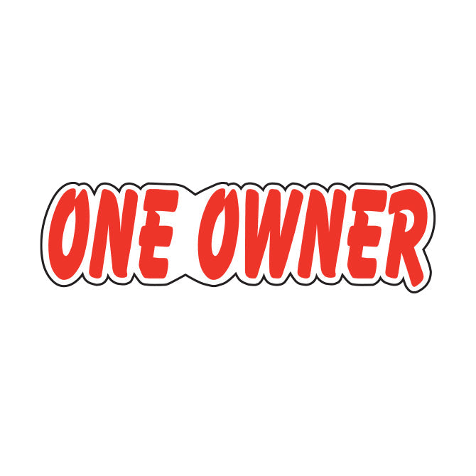 Red & White Die Cut Slogan Stickers