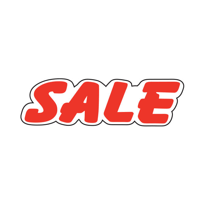 Red & White Die Cut Slogan Stickers