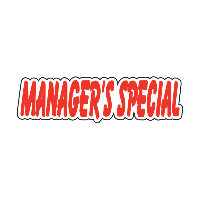 Red & White Die Cut Slogan Stickers