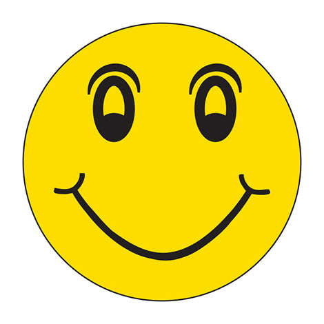 Window Sticker - Happy Face - 6" Diameter