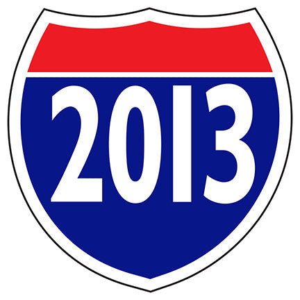 Interstate Shields Year Sticker