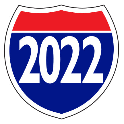 Interstate Shields Year Sticker