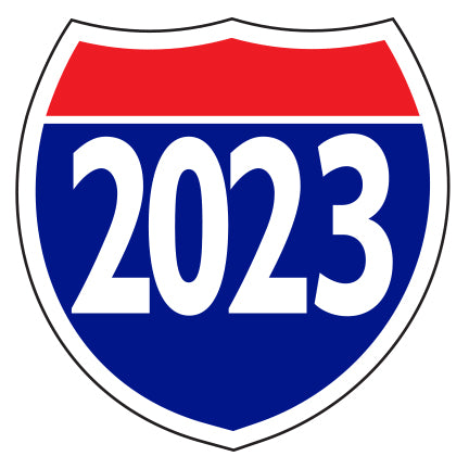 Interstate Shields Year Sticker