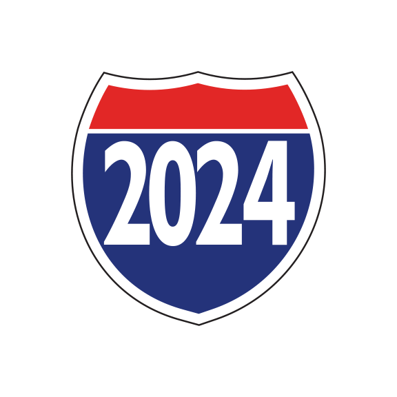 Interstate Shields Year Sticker