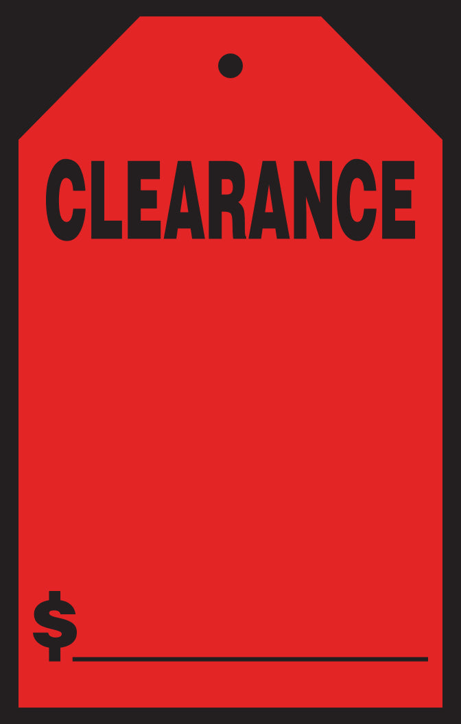 Window Price Sticker - Hang Tag - 7" x 11"