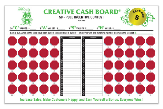 Incentive Cash Board - Creative Cash - White Board