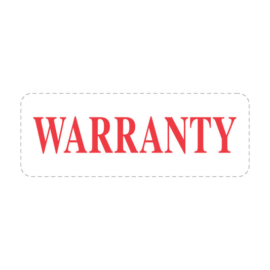 Self Inking Stamp - WARRANTY - Red Ink, 3/4" x 2 3/8"