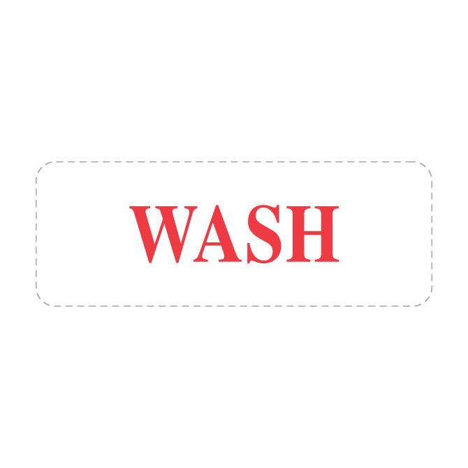 Self Inking Stamp - WASH - Red Ink, 3/4" x 2 3/8"