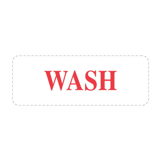Self Inking Stamp - WASH - Red Ink, 3/4" x 2 3/8"