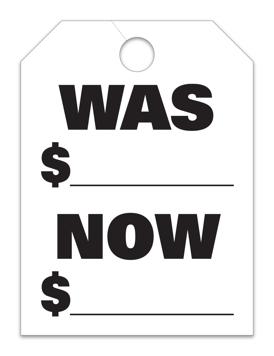 Hang Tags - Was Now