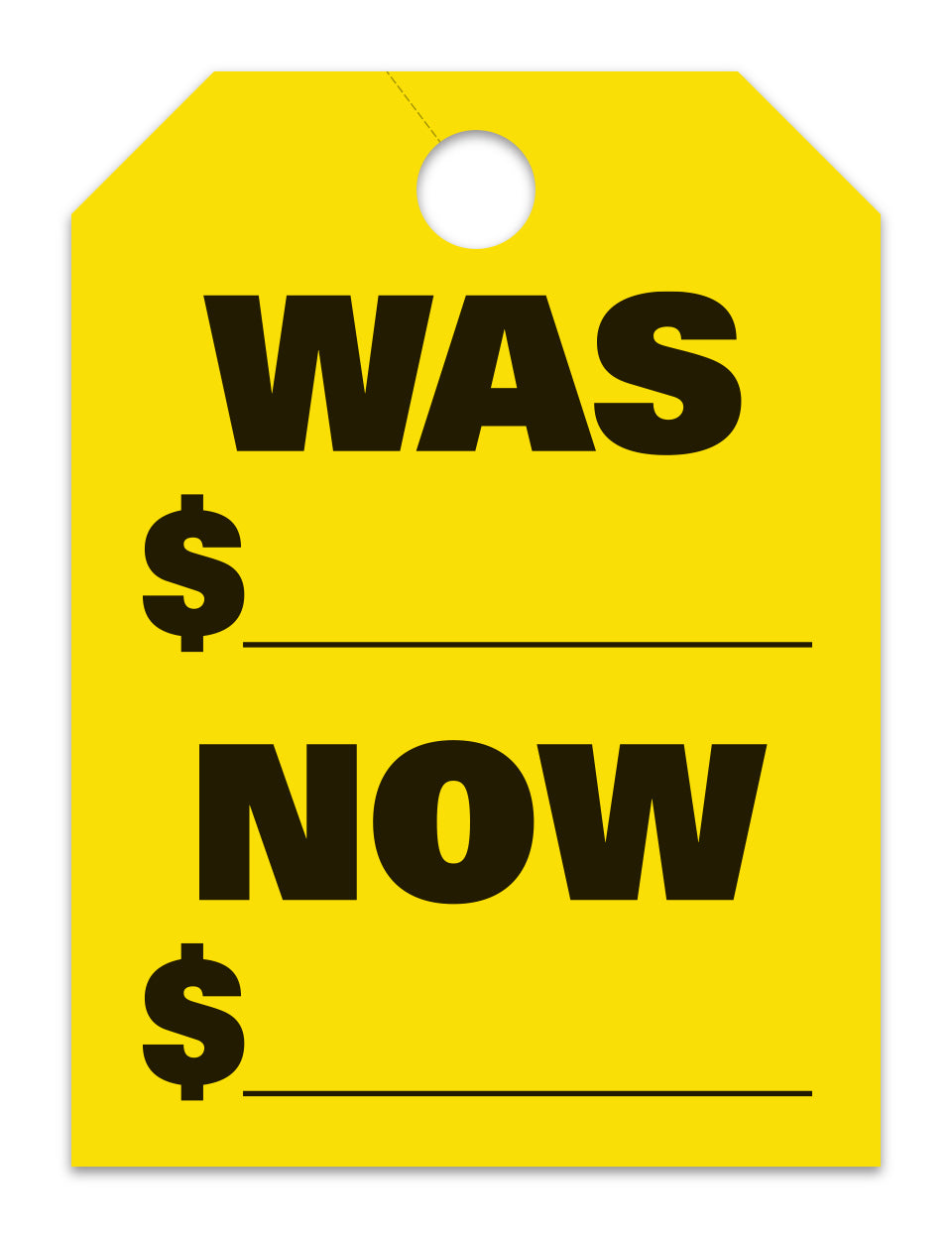 Hang Tags - Was Now