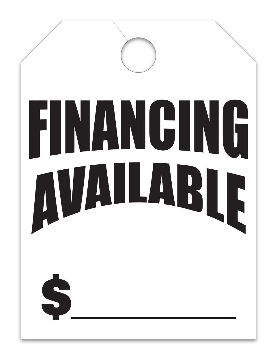 Hang Tags - Financing Available