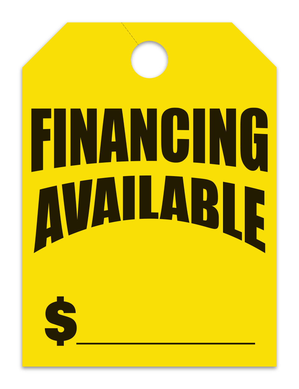 Hang Tags - Financing Available