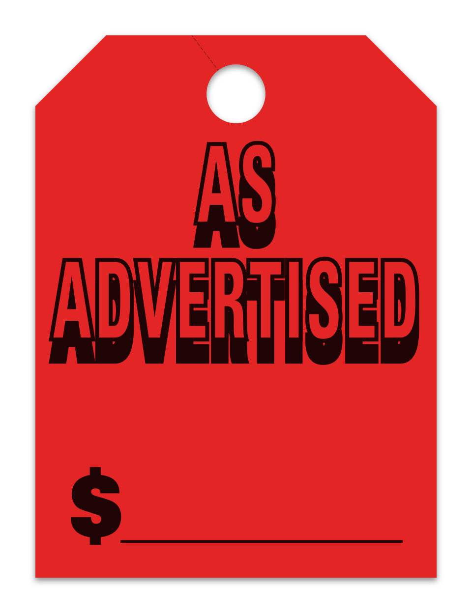 Hang Tags - As Advertised