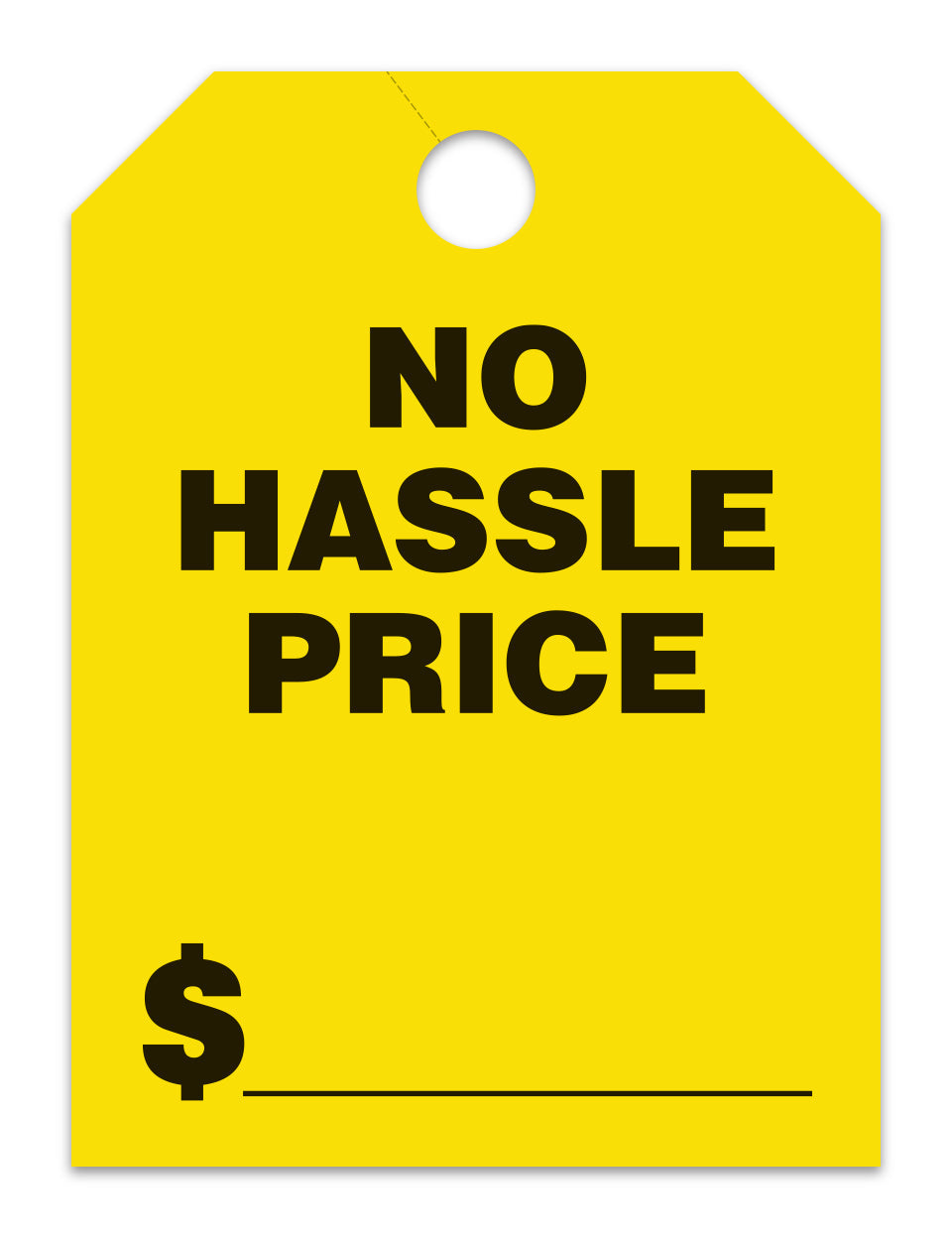 Hang Tags - No Hassle Price