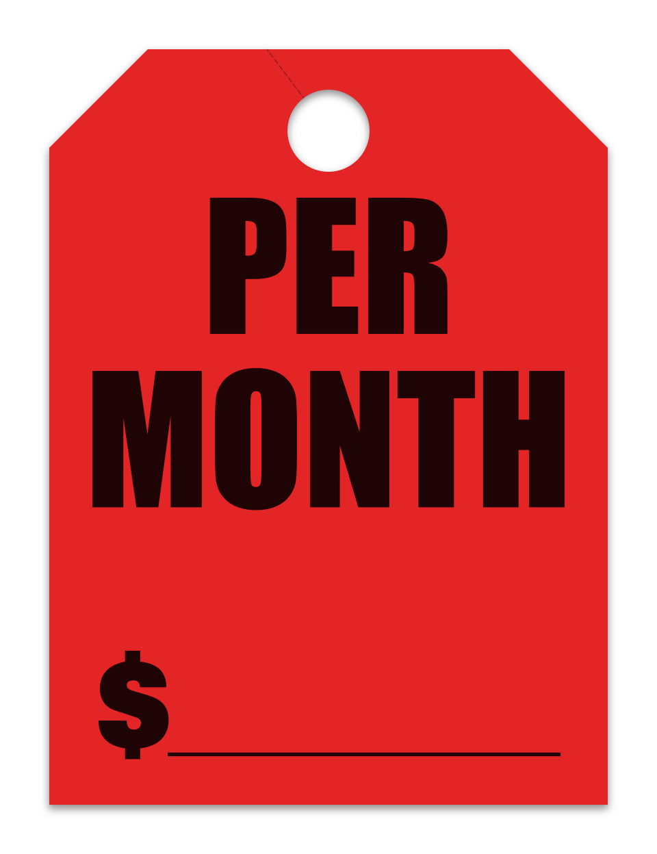 Hang Tags - Per Month