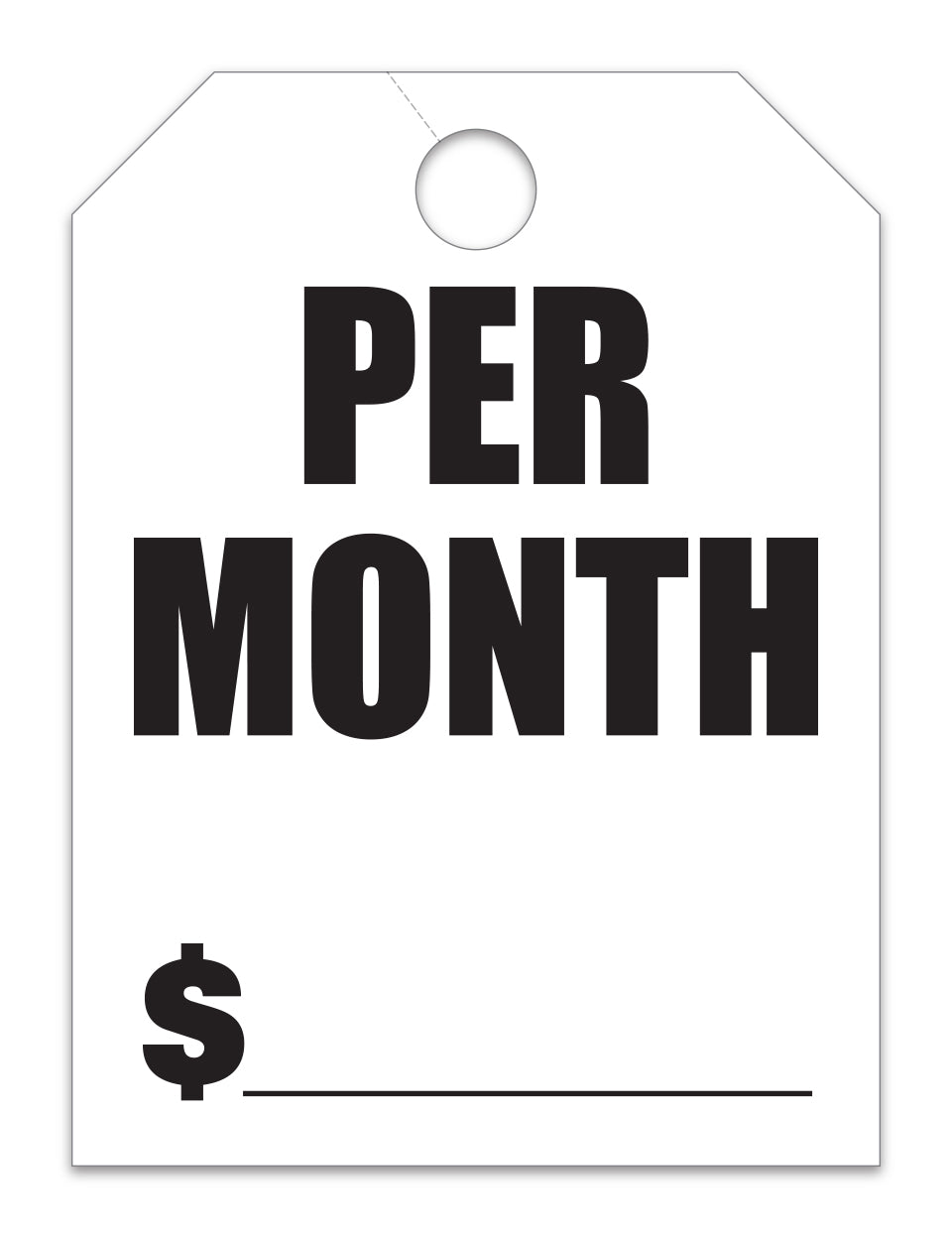 Hang Tags - Per Month