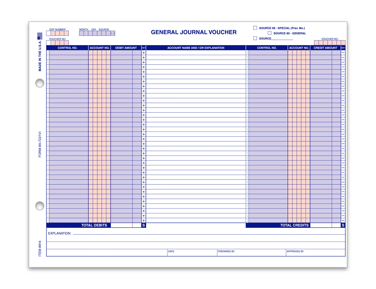 General Journal Voucher - A-7221-VI