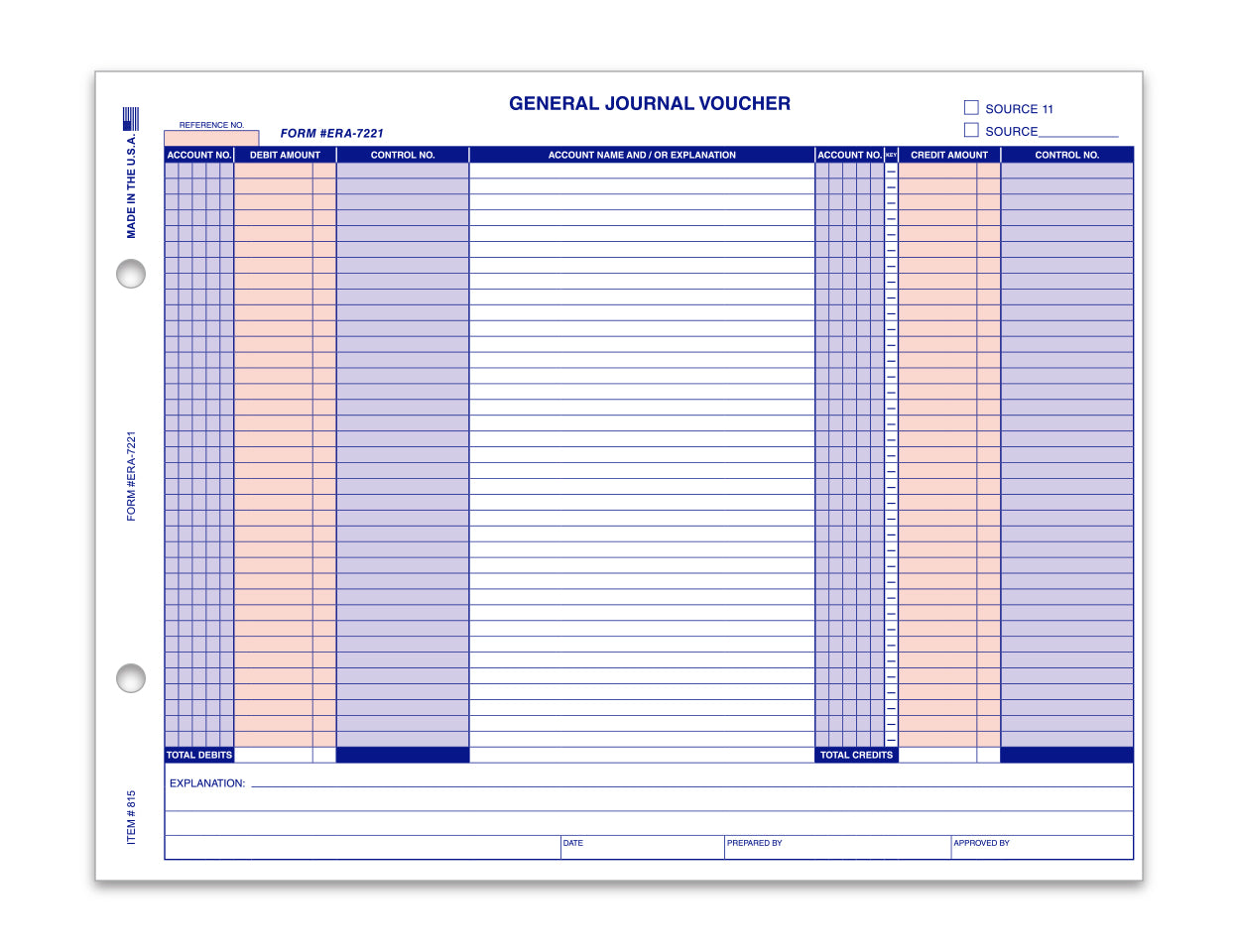 General Journal Voucher - ERA-7221