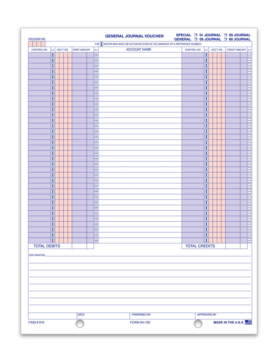 General Journal Voucher - A-150