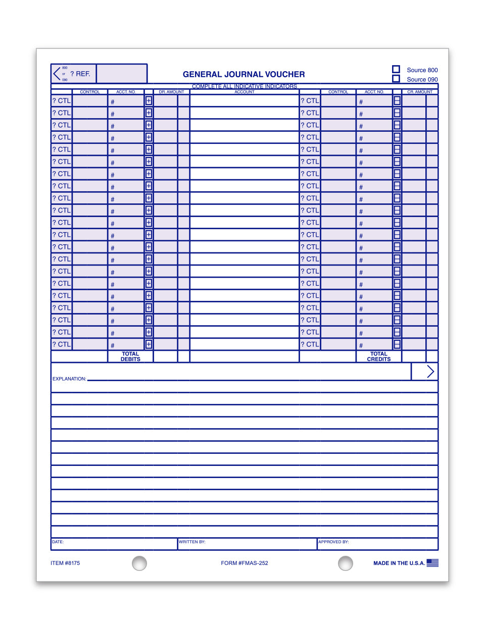 General Journal Voucher - FMAS-252