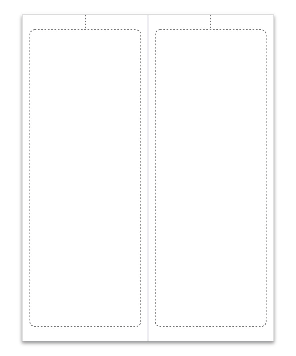 Blank Addenddum Stickers with Permanent Adhesive